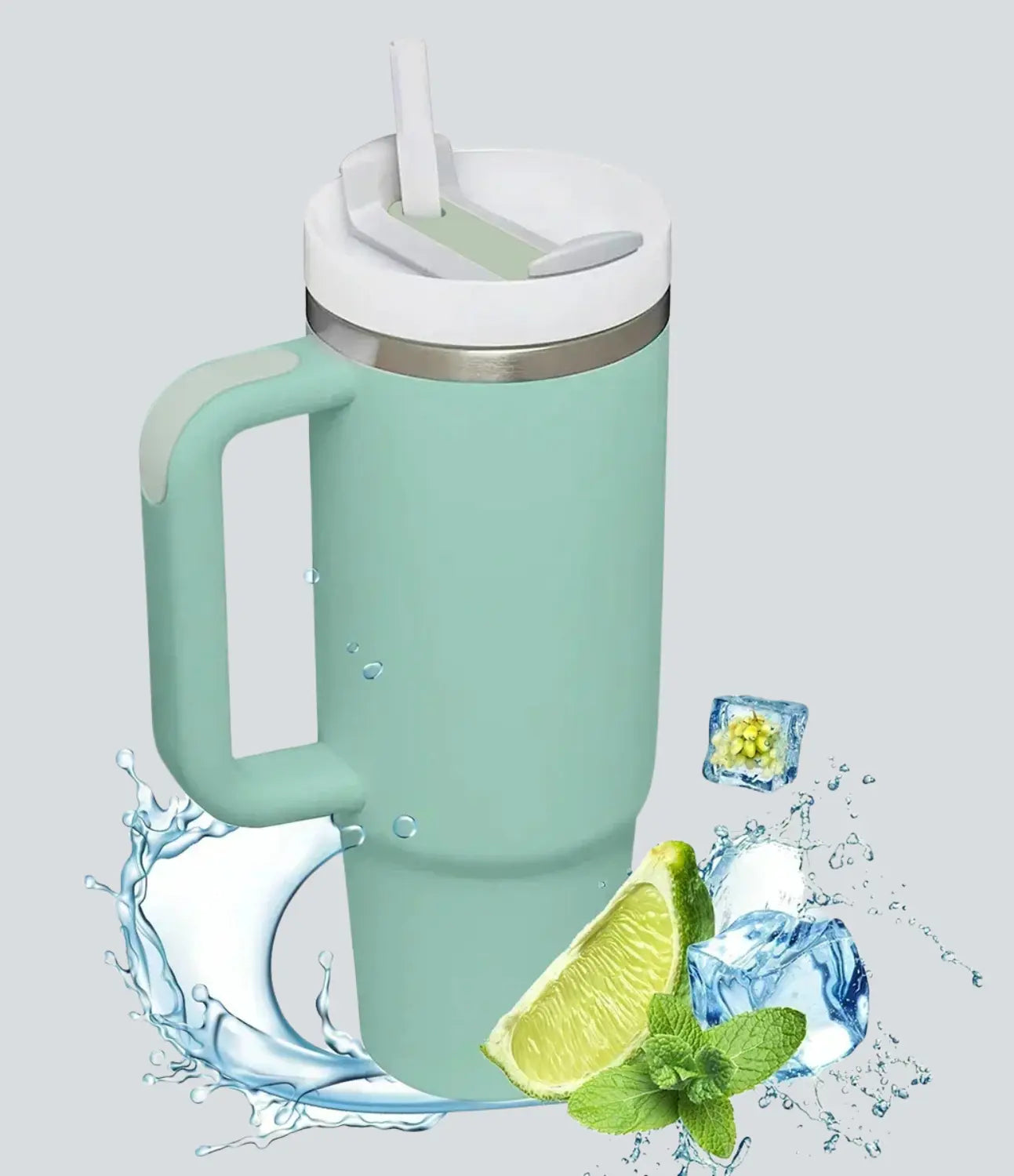 Thermal Tumbler with Straw