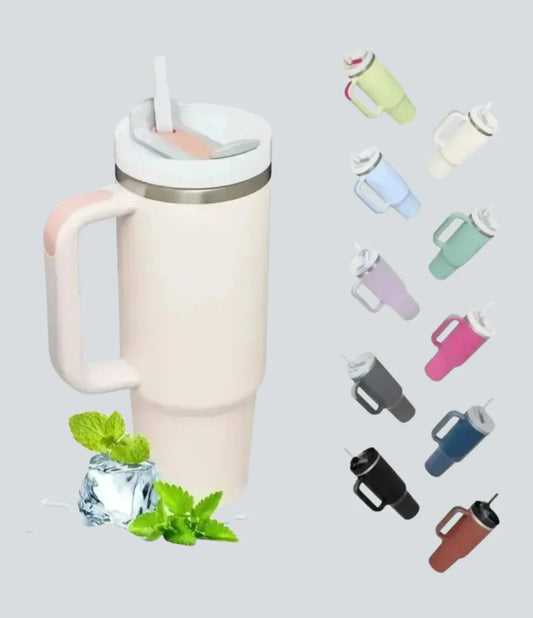 Thermal Tumbler with Straw